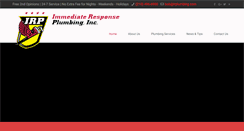 Desktop Screenshot of immediateresponseplumbing.com